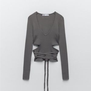 ZARA cut out knit top